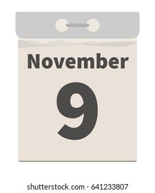 Vector illustration, November 9
