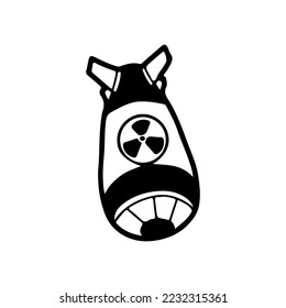 vector illustration of nuclear bomb