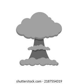 Vector illustration of a nuclear explosion on a white background.