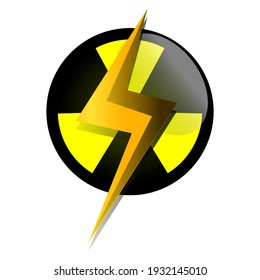 vector illustration of nuclear power plant outline icon