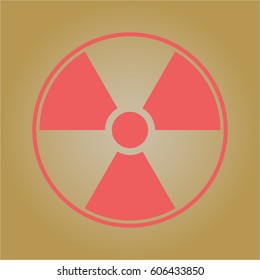 Vektorgrafik des atomaren, radioaktiven Symbols

