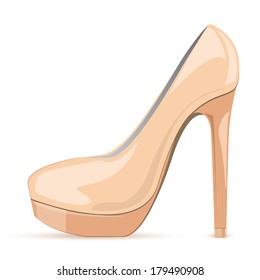 Vector illustration of nude stiletto