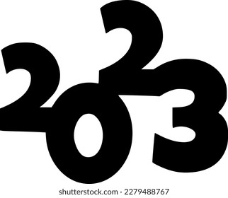 vector illustration of number 2023