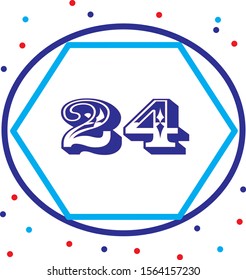 vector illustration of a number