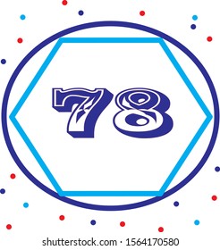 vector illustration of a number