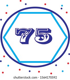 vector illustration of a number