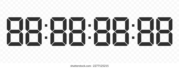 Vector illustration of NUMBER digital icon sign and symbol. colored icon for website design .Simple design on transparent background (PNG).