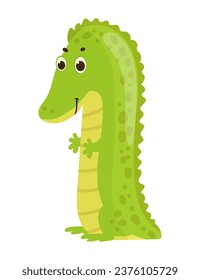 Vector illustration of a number in the form of an animal. Template for a logo.