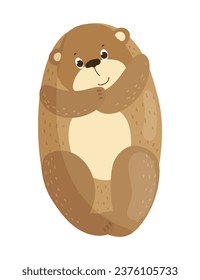 Vector illustration of a number in the form of an animal. Template for a logo.