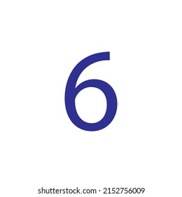 Vector illustration of number isolated on white background with beautiful blue colour