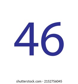 Vector illustration of number isolated on white background with beautiful blue colour
