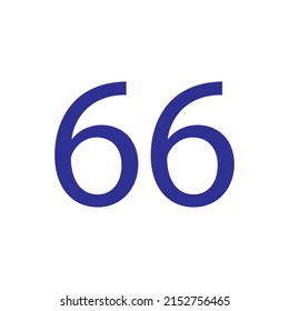 Vector illustration of number isolated on white background with beautiful blue colour