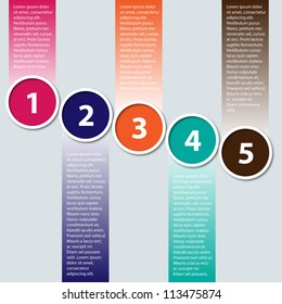 Vector illustration: Numbered design banner template for labels, presentation & infographic (Part 1)