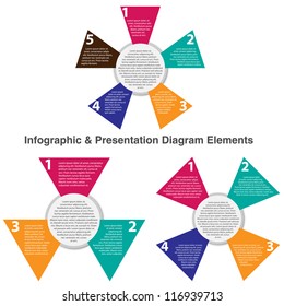 Vector illustration: Numbered design template for presentation & infographic (Part 2)