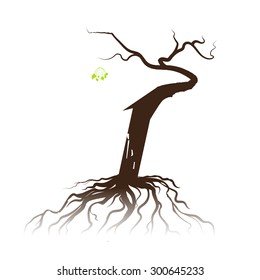 Vector illustration Numbering set 0-9 with tree growing concept