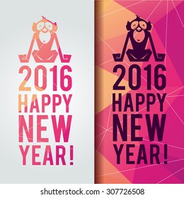 Vector illustration , numbers of the Merry Christmas and Happy New Year 2016