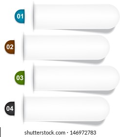 Ilustración vectorial del diseño de plantillas de infografía de papel numérico. Eps10