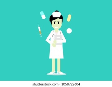 Vector illustration of nurse