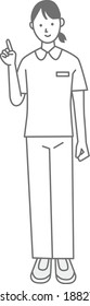 Vector illustration of nurse pose