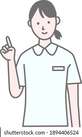 Vector illustration of nurse pose