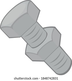 Vector illustration of nut and bolt emoticon