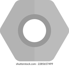Vector illustration of a nut. Nut icon. Mechanical work.
