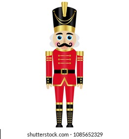 Vector Illustration Nutcracker Sword On Snow Stock Vector (Royalty Free ...