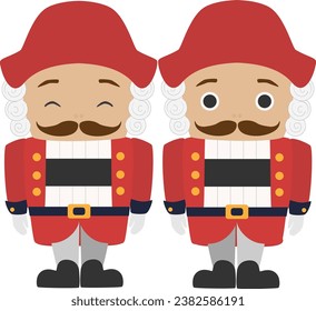 Vector illustration of Nutcracker character in cartoon style