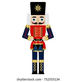 Vector illustration of a nutcracker with a drum