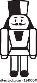 Vector illustration of a Nutcracker icon or symbol