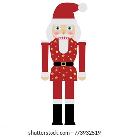 Vector illustration of a nutcracker Santa