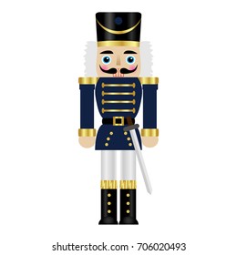 Vector illustration of a nutcracker with sword