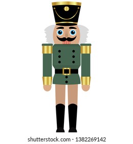 Vector illustration of a nutcracker toy soldier