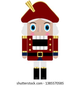 Vector illustration of a nutcracker toy soldier