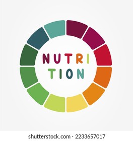 ilustración vectorial del círculo nutricional. ideal para anuncios o revistas sobre salud.