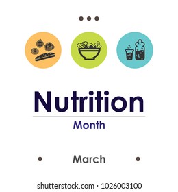 Vector Illustration For Nutrition Month In March