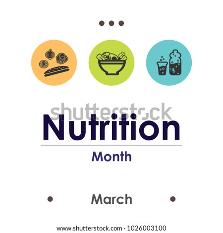 vector illustration for nutrition month in March