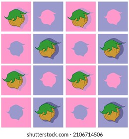 Vektorgrafik von Nüssen. Retro Pop Art Textur und Muster der Nüsse .