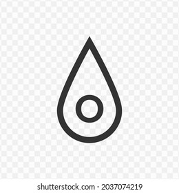 Vector illustration of O blood type icon in dark color and transparent background(png).