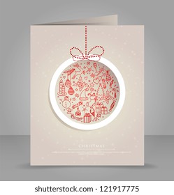 Vector illustration o xmas card