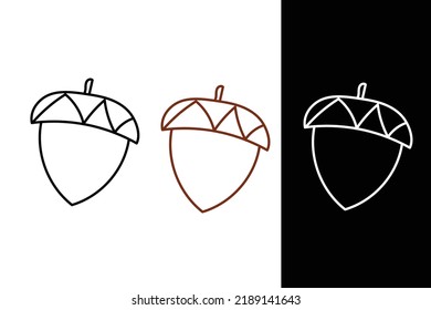 vector illustration oak autumn season isolated on white background
