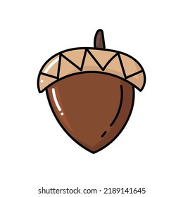 vector illustration oak autumn season isolated on white background