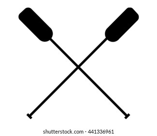 Vector Illustration Oars. Water Sport Icon.