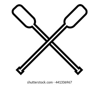Vector Illustration Oars. Water Sport Icon.