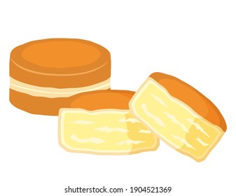 Vector illustration of Obanyaki. Obanyaki is a traditional Japanese sweet. Japanese sweets.