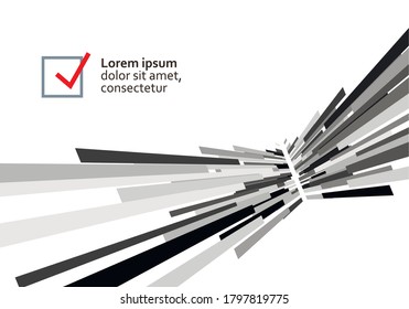 Vector illustration object. Lines vector. Abstract motion. Motion line