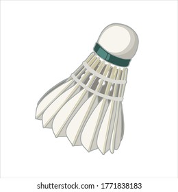 Vektorgrafik, Objekt, Logo-Shuttle-Cock. Sportspiel Badminton. Aktivitäten im Freien, Sport, Aktivitäten. Vector Shuttlecock im realistischen Stil.
