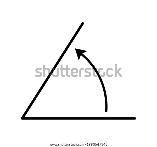 Vector Illustration Object Opening Symbol Angle Stock Vector (Royalty ...