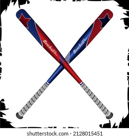 Vector illustration objects baseball bat 