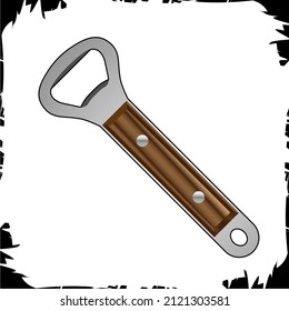 Vector illustration objects Can Punch bottle opener